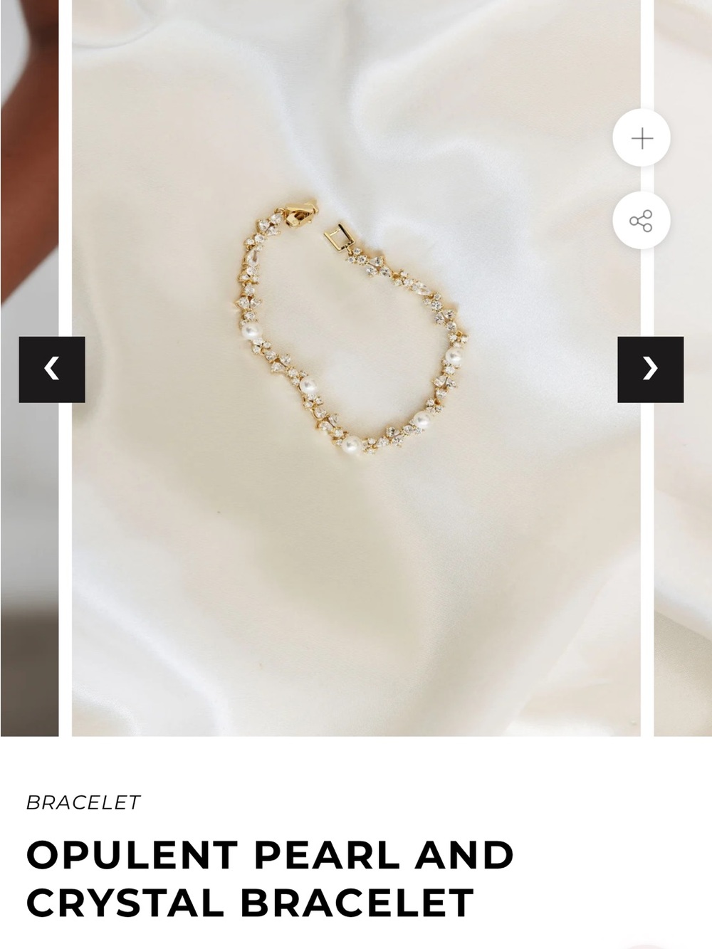 Gold - Opulent Pearl and Crystal Bracelet